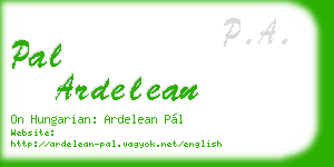 pal ardelean business card